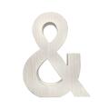 Palacedesigns 16 in. Distressed Wooden Initial Ampersand Sculpture, White Wash PA3103483